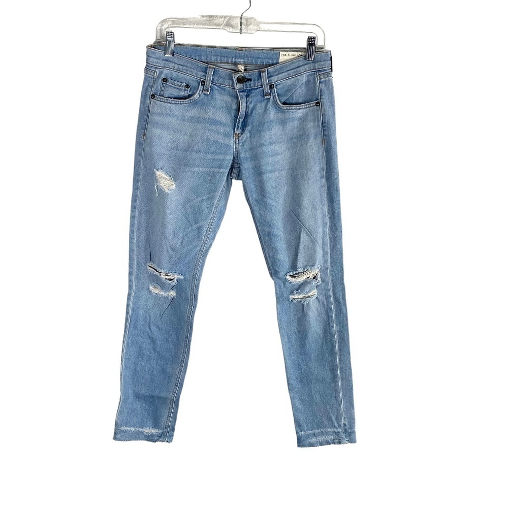 Rag & Bone  Dre Mid Rise Distressed Jeans SZ 25